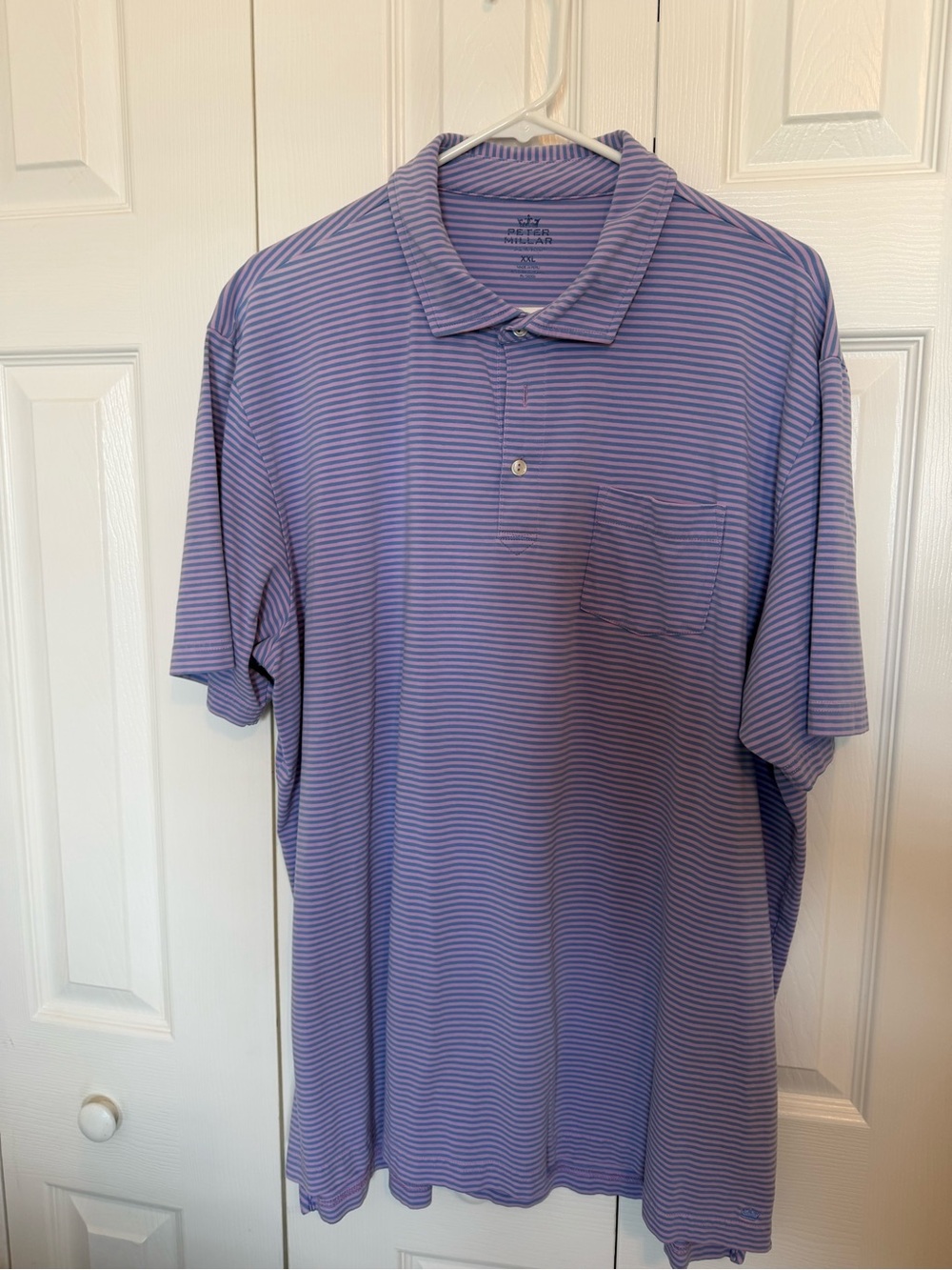 Peter Millar Lavender Striped Polo